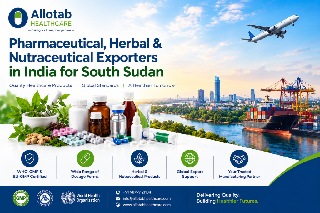 Pharmaceutical, Herbal & Nutraceutical Exporters in India for South Sudan